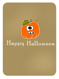 Silly Pumpkin Halloween Greeting Card