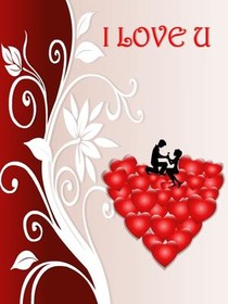 I Love You Red Hearts Valentine Card
