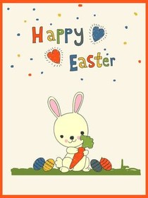 Happy Easter Bunny Greeting Card