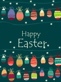 Happy Easter Eggs Greeting Card
