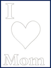 I Love Mom Heart Greeting Card