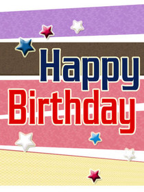 Colorful Happy Birthday Greeting Card