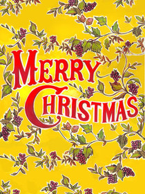 Merry Christmas Yellow Floral