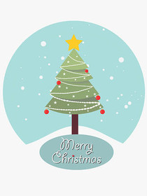 Merry Christmas Tree Greeting Card