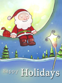 Happy Holidays Santa Card