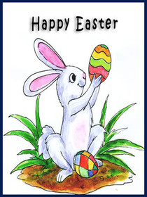 Happy Easter Bunny Greeting Card