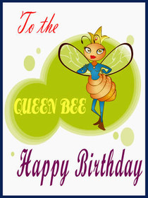 Queen Bee Birthday Greeting Card
