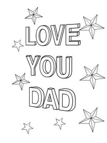 Love You Dad Coloring Card