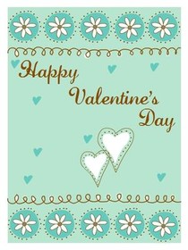 Happy Valentine's Day Floral Card