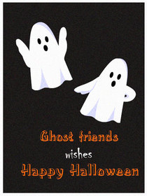 Ghost Friends Happy Halloween Card