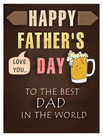 Happy Father's Day Best Dad Card