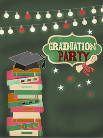 Graduation Party Chalkboard Invitation