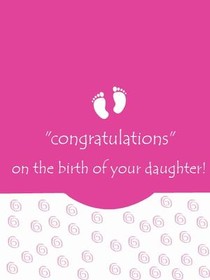 Baby Girl Congratulations Card