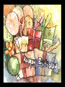 Birthday Presents Watercolor