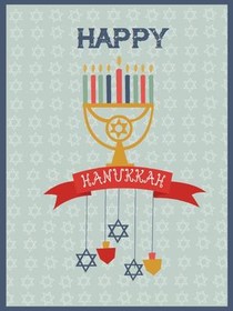 Happy Hanukkah Menorah Greeting Card