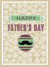 Happy Father's Day Mustache Card
