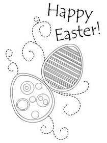 Happy Easter Coloring Card