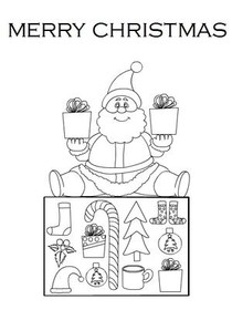 Santa with Gifts Christmas Card