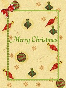 Classic Merry Christmas Ornament Card