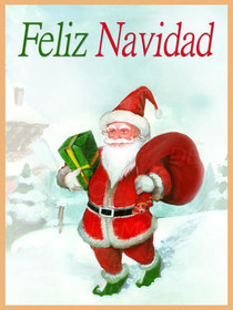Feliz Navidad Santa Christmas Card