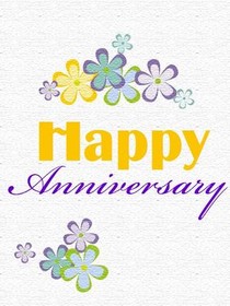 Happy Anniversary Floral Greeting Card