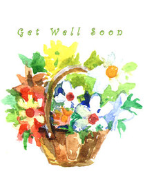Get Well Soon Flower Basket
