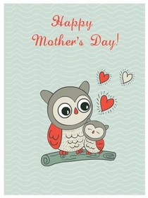 Happy Mother's Day Owl Card