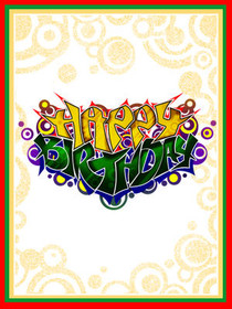 Happy Birthday Graffiti Card