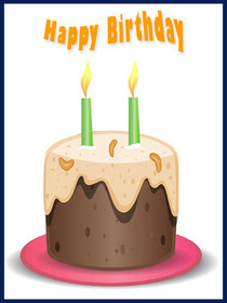 Happy Birthday Cake with Candles