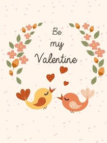 Be My Valentine Love Birds Card