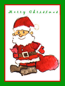 Classic Santa Merry Christmas Card
