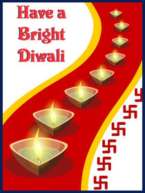 Bright Diwali Greeting Card
