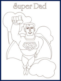 Super Dad Coloring Card
