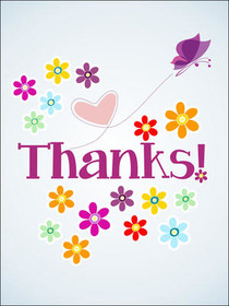 Colorful Flowers Thank You Card