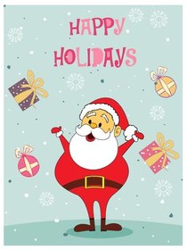 Happy Holidays Santa Greeting Card