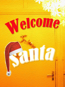Welcome Santa Christmas Greeting Card