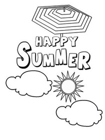 Happy Summer Coloring Card