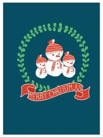 Merry Christmas Snowmen Card