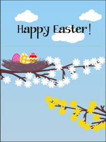 Happy Easter Greeting Card
