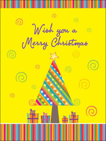 Colorful Christmas Tree Greeting Card