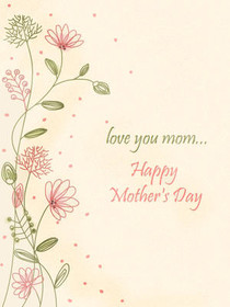 Love You Mom Mother's Day Card