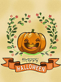 Happy Halloween Pumpkin Greeting Card