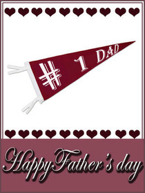 #1 Dad Father's Day Pennant Card