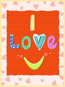 Love Smiley Face Greeting Card
