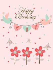 Happy Birthday Flowers & Bunting