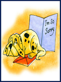 Sorry Puppy with Note Card