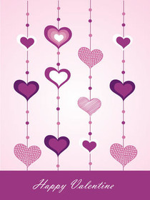 Happy Valentine Hanging Hearts