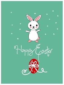 Happy Easter Bunny Greeting Card