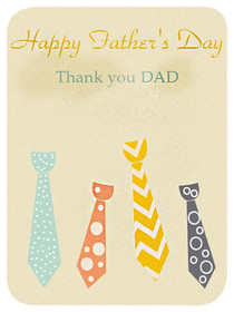 Happy Father's Day Ties Thank You Card