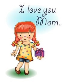 I Love You Mom Greeting Card